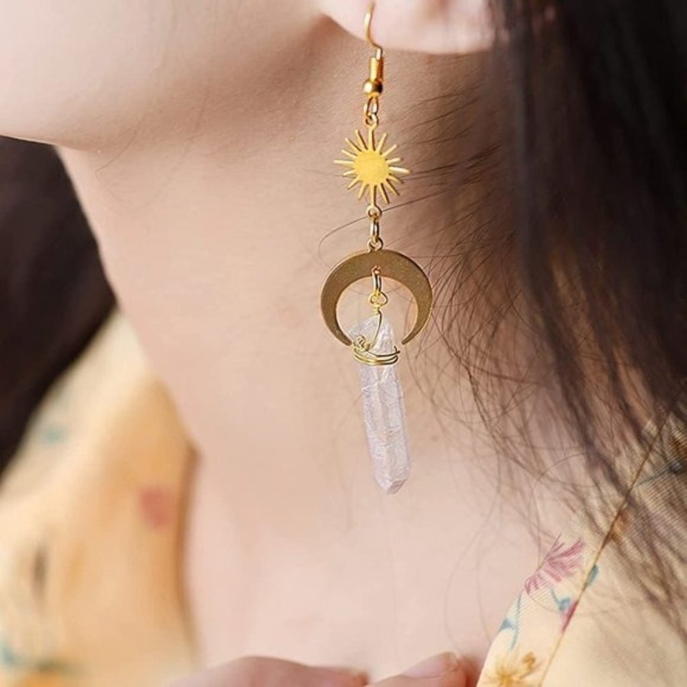 Unique SUN AND MOON EARRINGS
